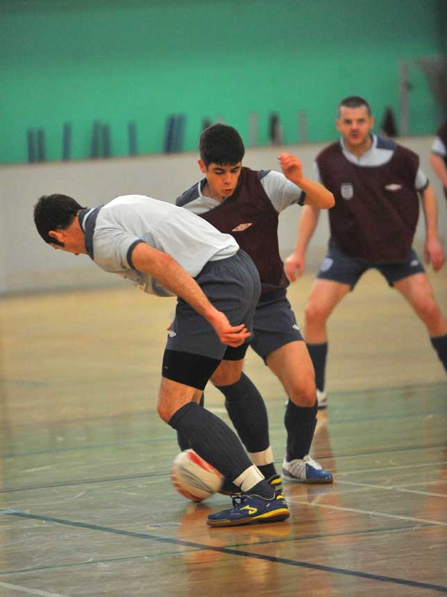 England's partially sighted squad in action.